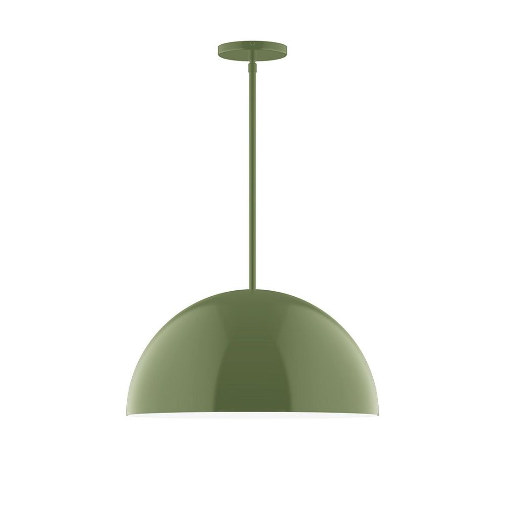 Montclair Lightworks STG433-22 18" Axis Dome Stem Hung Pendant Fern Green Finish